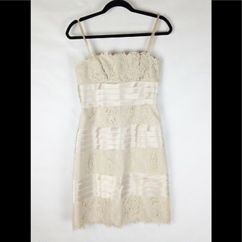 NWT BCBG Strapless Lace Satin Dress 2